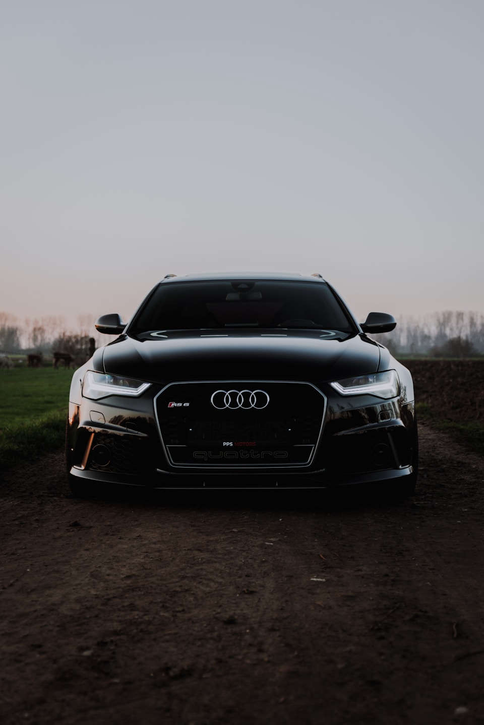 Audi RS met verlaagd sportonderstel op Nederlandse weg